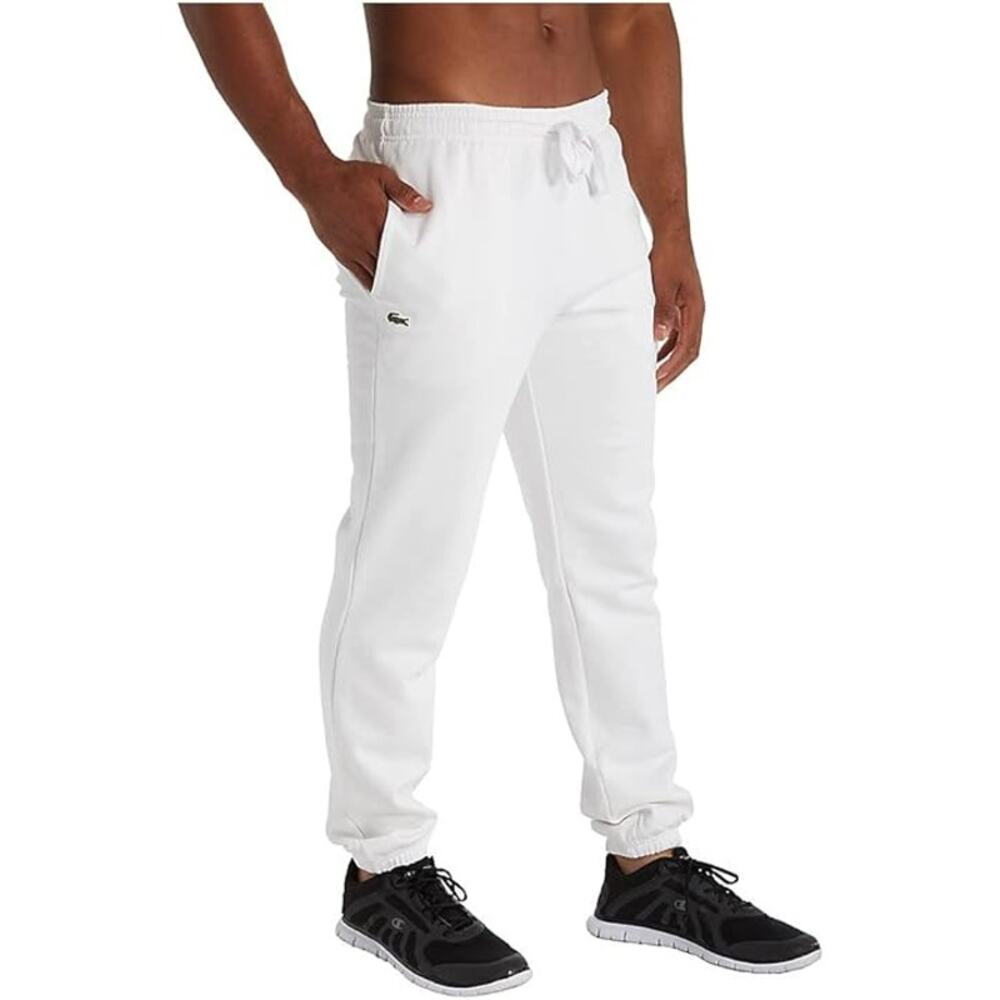 Lacoste Men's Sport Fleece Closed Bottom Pant-white-4X-Large-NWT-C241